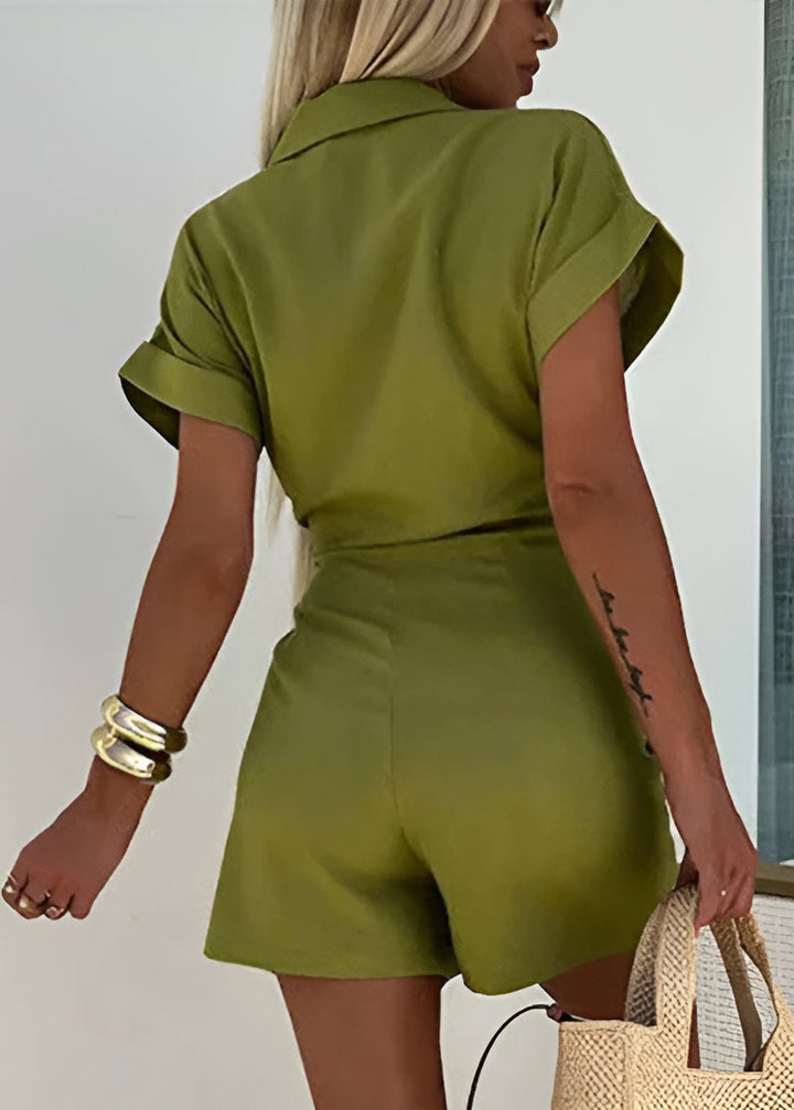 Chloe - Casual Women's Tie-Up Jumpsuit