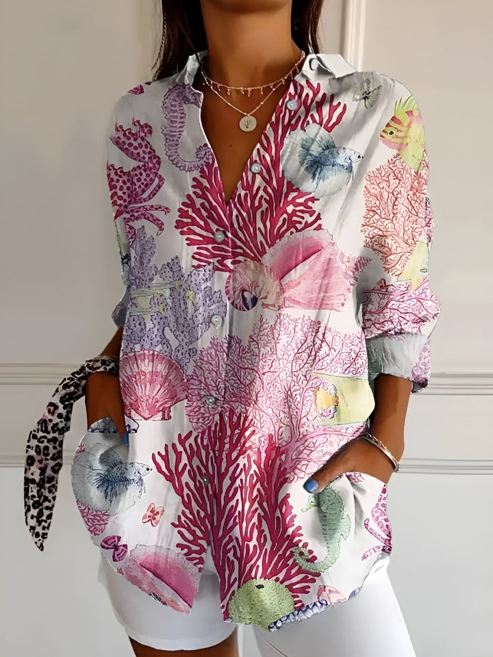 LYSSA | FLORAL BUTTON-UP BLOUSE